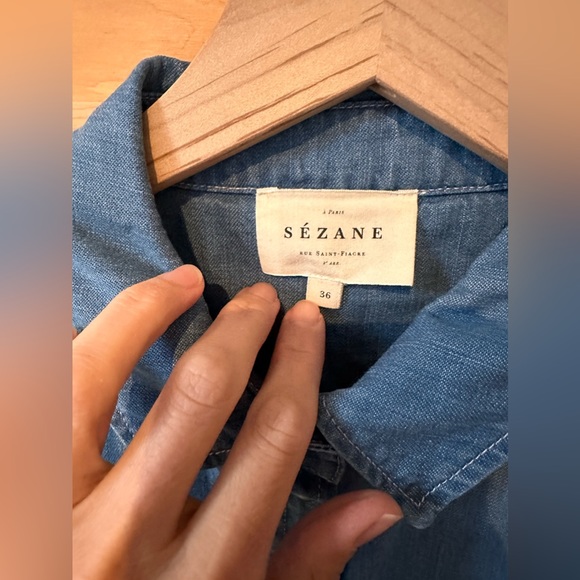 SÉZANE SERVANNE SHIRT Denim size 36(US 4) TTS - Picture 4 of 6